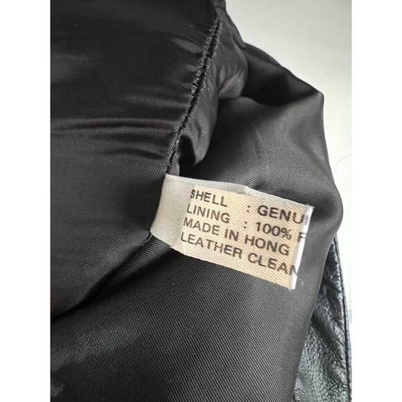 Vintage Firenze Leather Pants Size 6 Black Women's Straight Button Waist - Picture 4 of 5